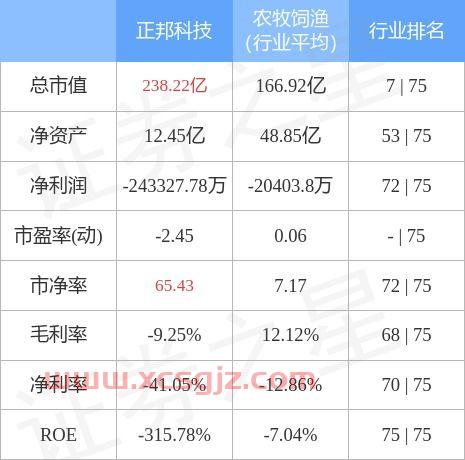 正邦科技股票