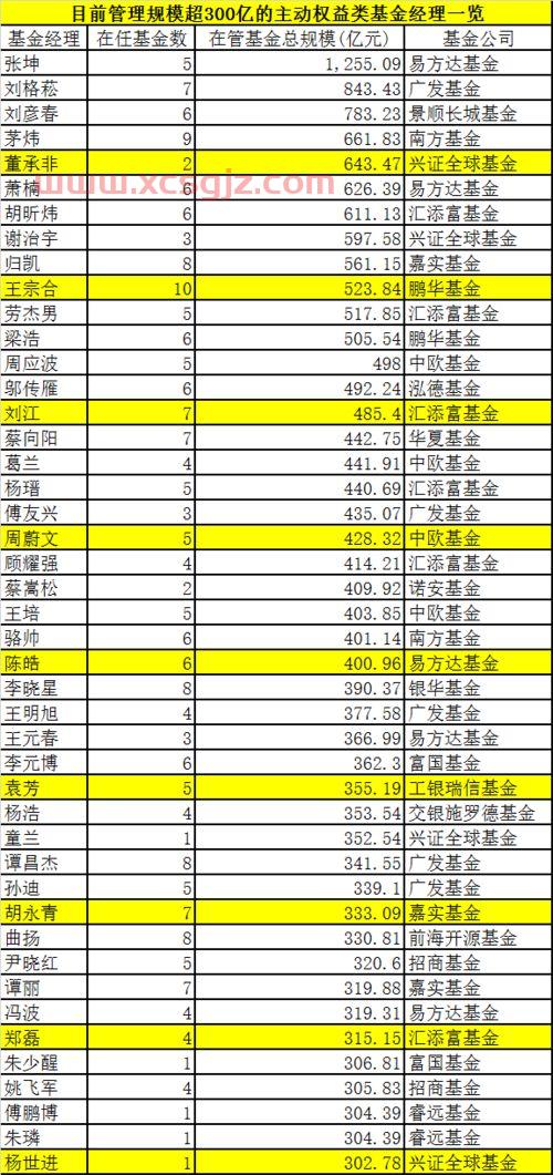 十大良心基金经理排名榜（口碑*的基金经理）